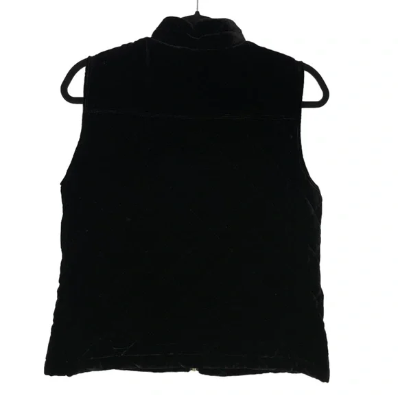 NWT Eddie Bauer Sport Shop 1920 Velvet Quilted Vest Black‎ Medium